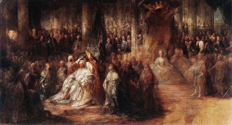 Carl Gustaf Pilo The coronation of Gustaf III Sweden oil painting art